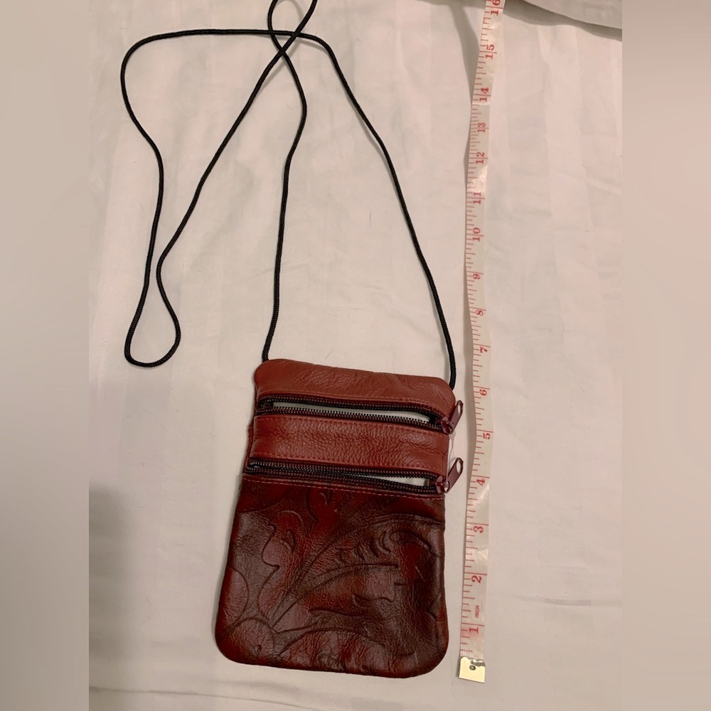 Red Leather small Crossbody Bag